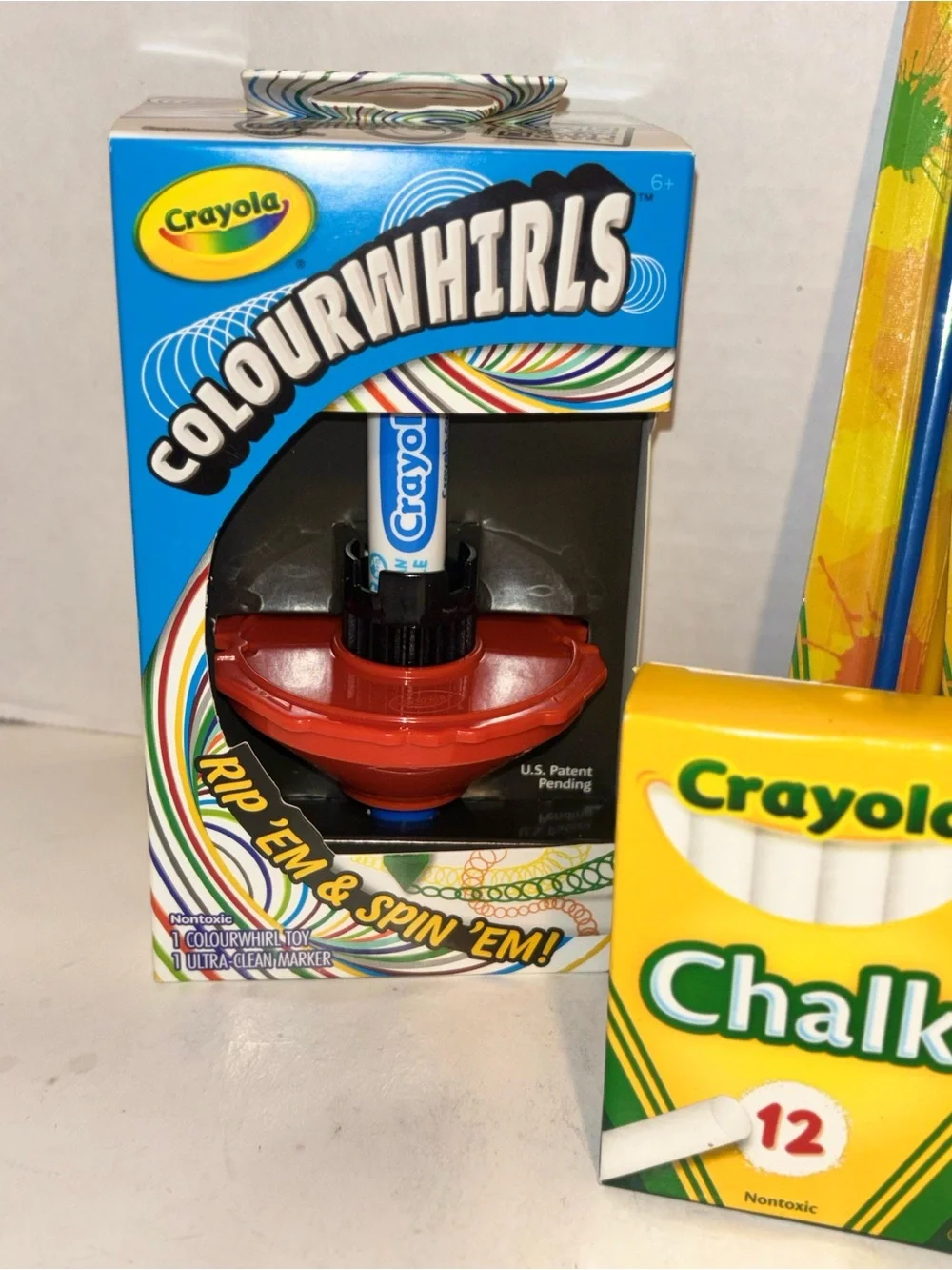 Crayola Chalk 6-Pack Boxes, Glue Assorted Craft Accessories Bundle